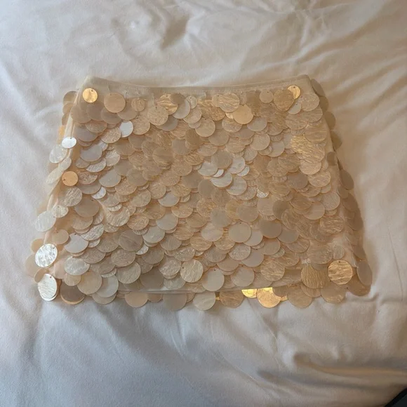 White Fox Ariel Sequin Mini Skirt - Picture 4 of 4